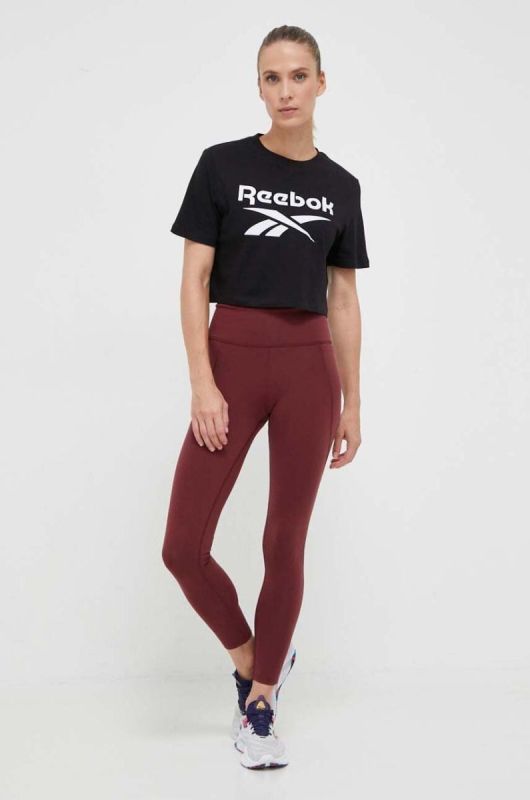 Легінси для тренувань Reebok Lux колір бордовий однотонні фото 2
