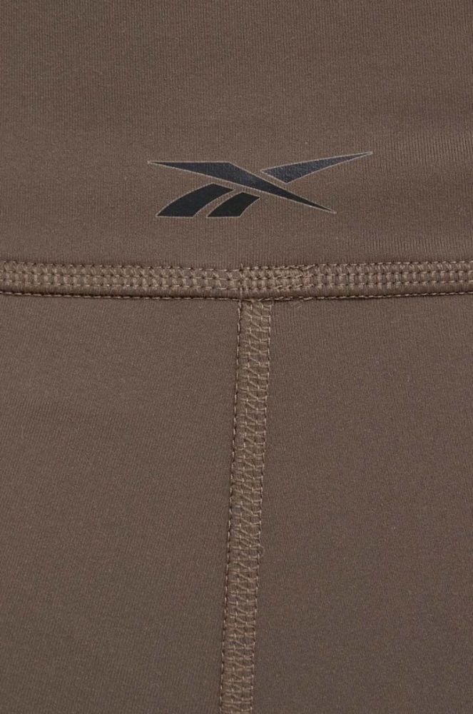 Тренувальні легінси для вагітних Reebok Lux колір зелений однотонні фото 4