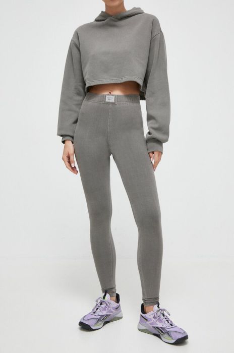 Легінси Reebok Classic жіночі колір сірий однотонні