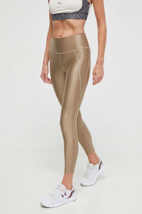 Легінси для тренувань Reebok Lux колір золотий однотонні