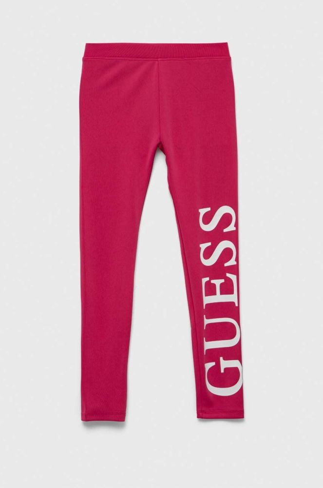 Дитячі легінси Guess колір рожевий з принтом (3327978)