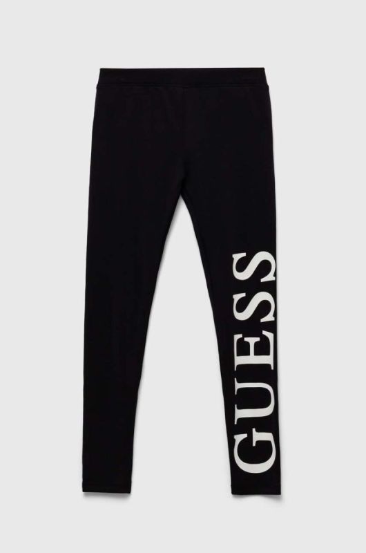 Дитячі легінси Guess колір чорний з принтом (3327996)