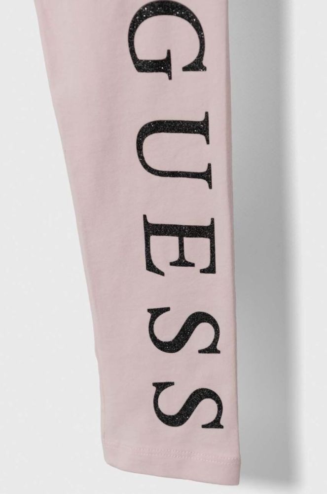 Дитячі легінси Guess колір рожевий з принтом (3372968) фото 3