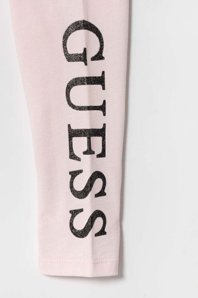 Дитячі легінси Guess колір рожевий з принтом (3375177) фото 3