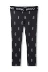 Дитячі легінси HUGO колір чорний візерунок (3458921)