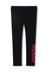 Дитячі легінси HUGO колір чорний з принтом (3424988)