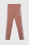 Дитячі легінси adidas Originals колір помаранчевий візерунок