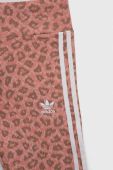 Дитячі легінси adidas Originals колір помаранчевий візерунок