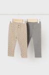 Легінси для немовлят Mayoral 2-pack колір бежевий візерунок