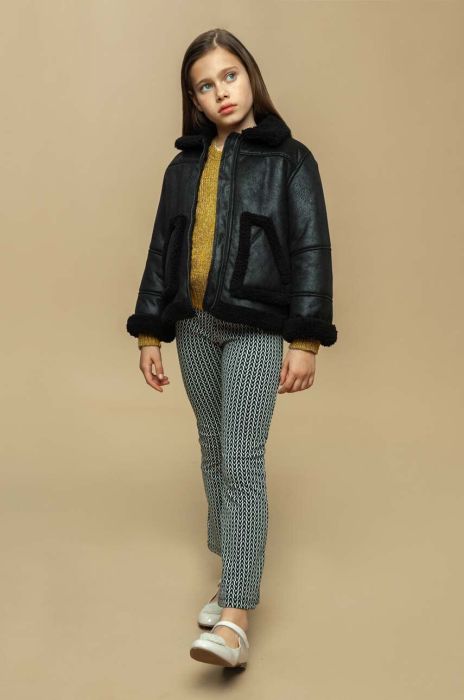 Дитячі легінси Mayoral колір чорний візерунок (3425108)