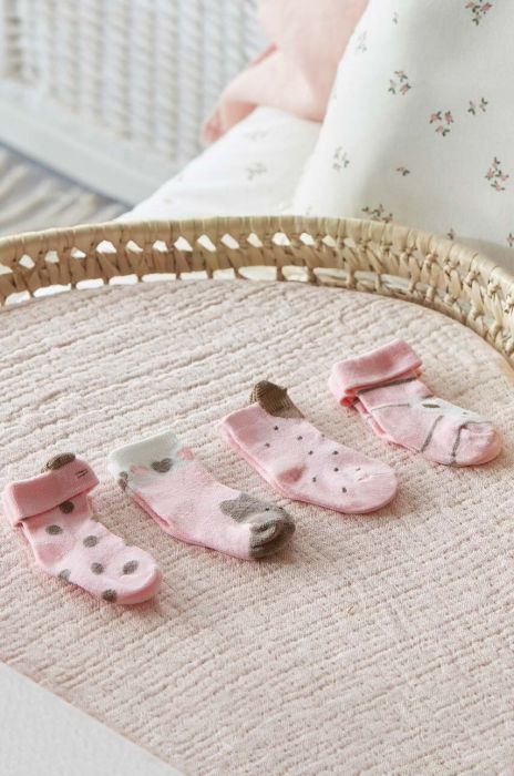 Шкарпетки для немовлят Mayoral Newborn Gift box 4-pack колір рожевий