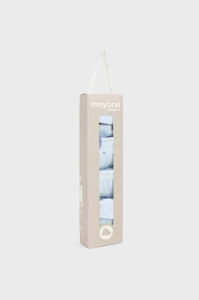 Шкарпетки для немовлят Mayoral Newborn Gift box 4-pack колір блакитний фото 3