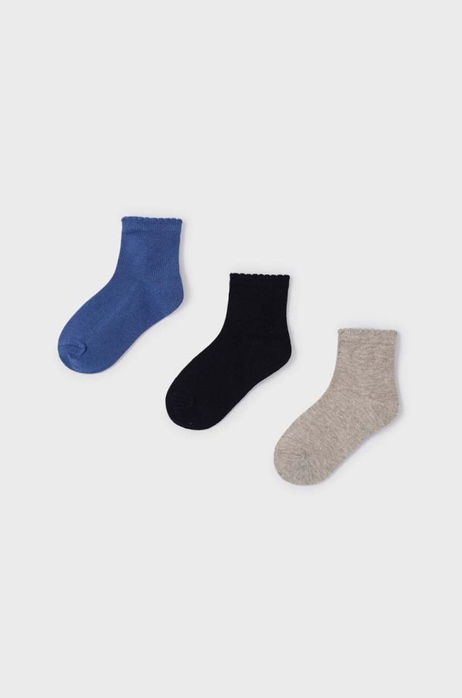 Дитячі шкарпетки Mayoral 3-pack колір синій (3442404)