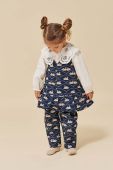 Дитячі бавовняні легінси Konges Sl?jd колір синій візерунок (3678893)