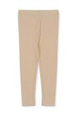 Дитячі бавовняні легінси Konges Sl?jd колір бежевий однотонні