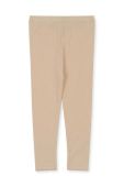 Дитячі бавовняні легінси Konges Sl?jd колір бежевий однотонні