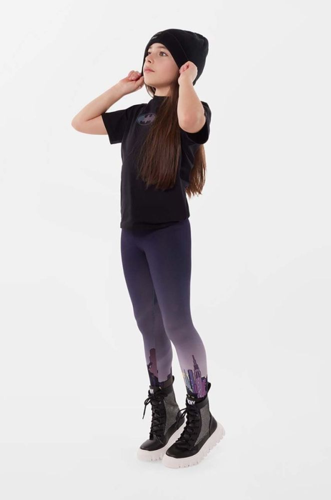 Дитячі легінси Dkny колір чорний візерунок (3638784) фото 4