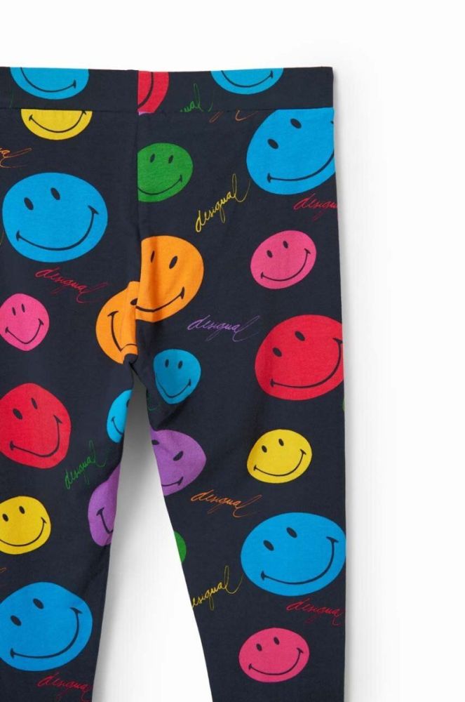 Дитячі легінси Desigual x Smiley колір чорний візерунок фото 5