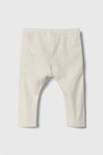 Дитячі бавовняні легінси United Colors of Benetton колір бежевий візерунок