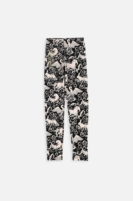 Дитячі легінси Coccodrillo x Harry Potter колір чорний візерунок