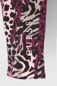 Дитячі двосторонні легінси Guess колір фіолетовий візерунок