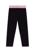 Дитячі легінси Pinko Up колір чорний однотонні (3438152)