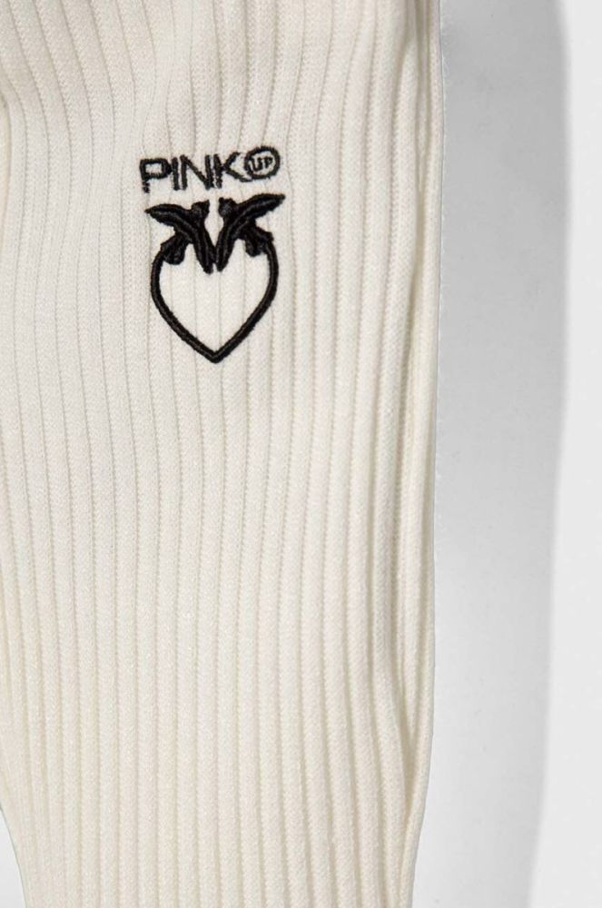 Дитячі легінси Pinko Up колір бежевий з аплікацією фото 3
