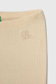 Дитячі легінси United Colors of Benetton колір бежевий однотонні