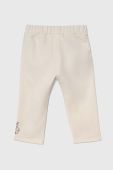 Дитячі спортивні штани United Colors of Benetton колір бежевий з принтом