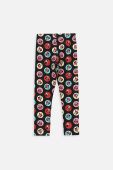 Дитячі легінси Coccodrillo ZC3122103PUK PEPPED UP KIDS колір чорний візерунок