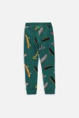 Дитячі спортивні штани Coccodrillo колір зелений візерунок (3635086)