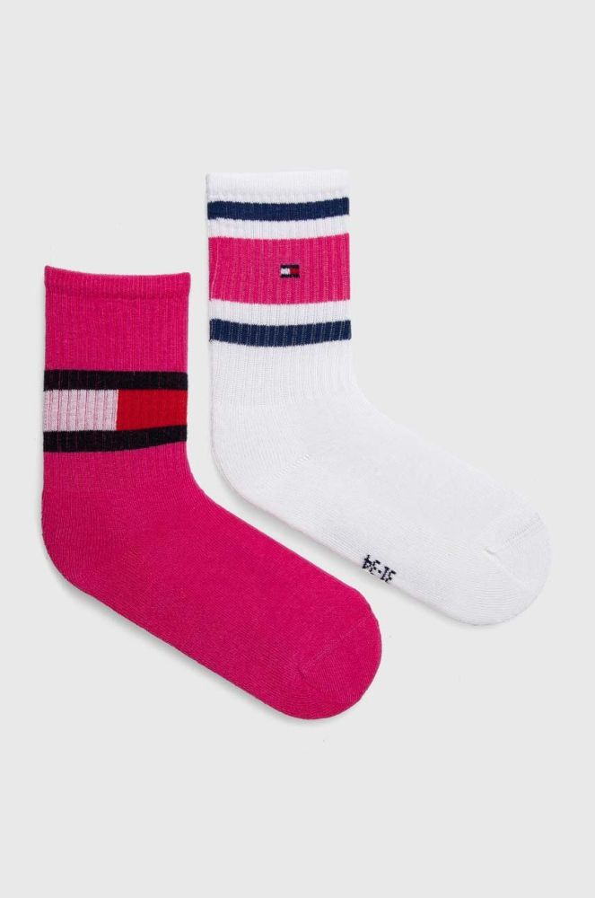 Дитячі шкарпетки Tommy Hilfiger 2-pack колір рожевий (3512000)