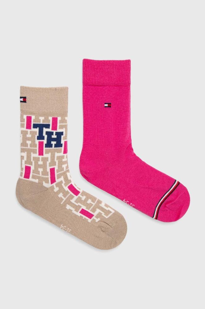 Дитячі шкарпетки Tommy Hilfiger 2-pack колір рожевий (3515601)