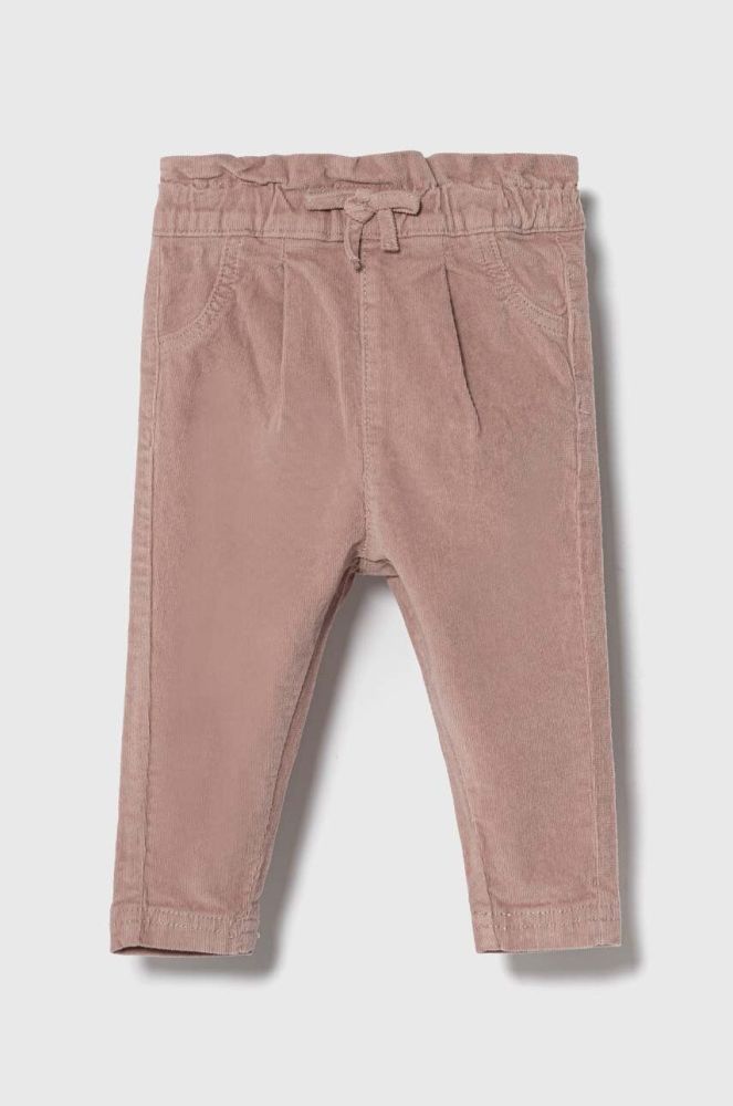 Штани для немовлят zippy колір рожевий однотонні