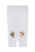 Дитячі легінси Konges Sl?jd колір білий візерунок