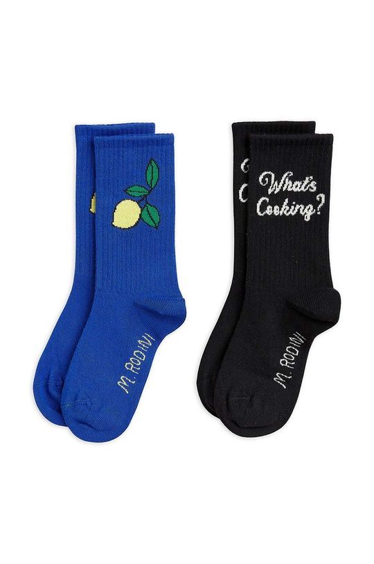 Дитячі шкарпетки Mini Rodini 2-pack колір синій