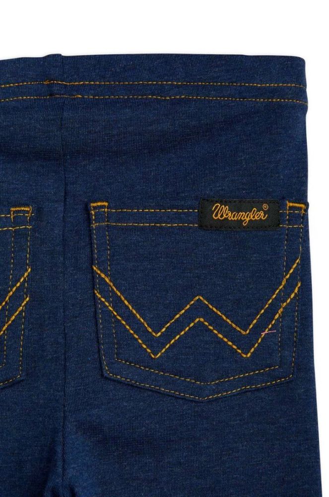 Легінси для немовлят Mini Rodini Mini Rodini x Wrangler колір синій з принтом фото 4