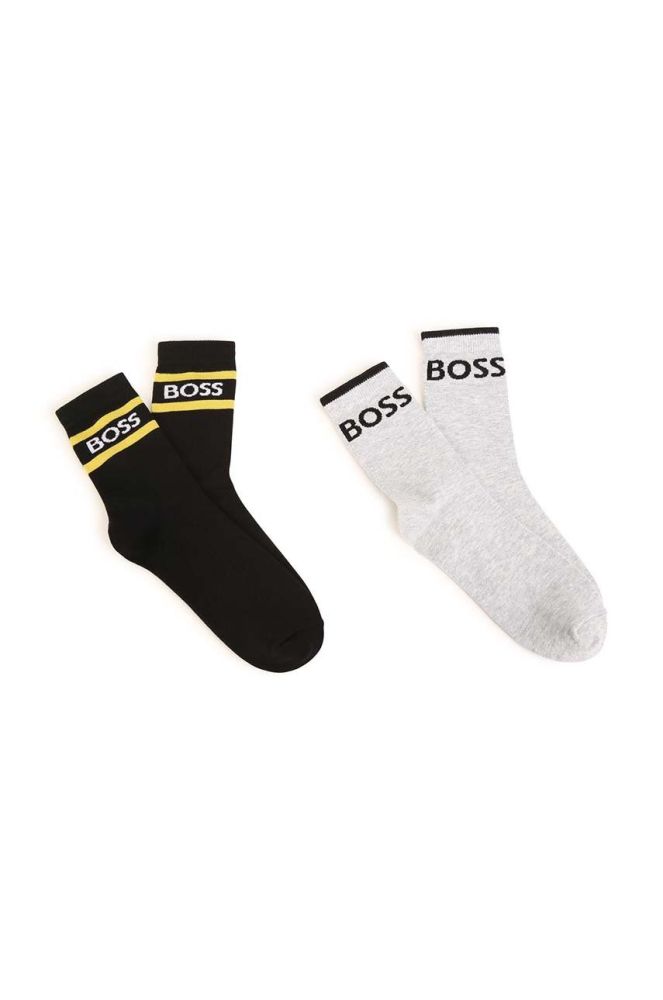 Дитячі шкарпетки BOSS 2-pack колір чорний (3515622)