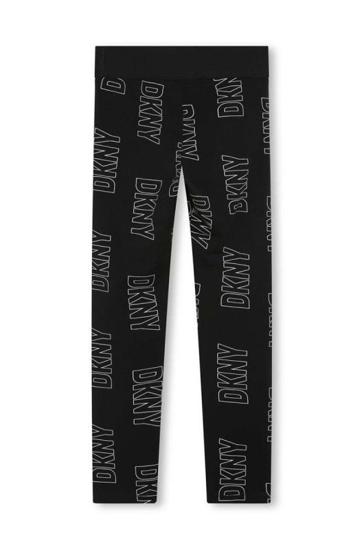 Дитячі легінси Dkny колір чорний візерунок (3458939) фото 2