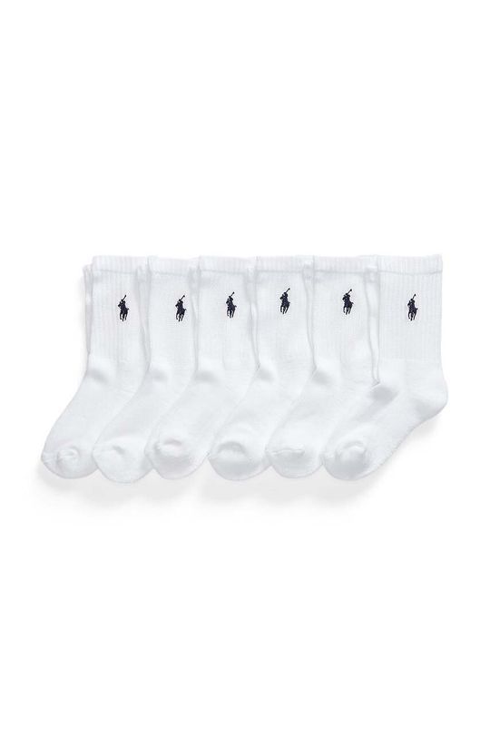 Дитячі шкарпетки Polo Ralph Lauren 6-pack колір білий (3641557)