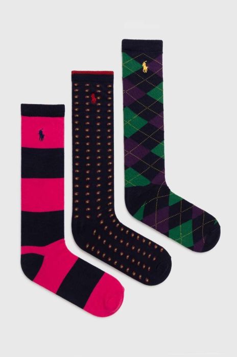 Дитячі підколінки Polo Ralph Lauren 3-pack колір барвистий Дитячі підколінки Polo Ralph Lauren 3-pack колір барвистий