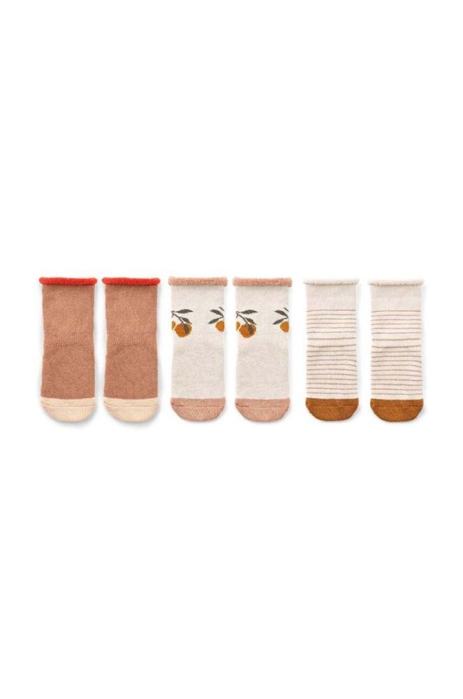 Дитячі шкарпетки Liewood 3-pack колір помаранчевий фото 2