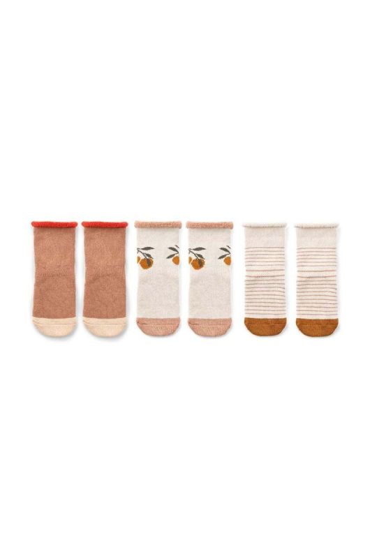 Дитячі шкарпетки Liewood 3-pack колір помаранчевий фото 2
