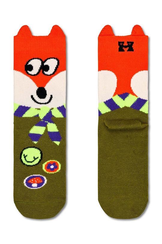 Дитячі шкарпетки Happy Socks Fox Scout колір зелений