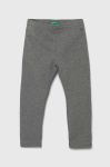 Дитячі легінси United Colors of Benetton колір сірий однотонні (3388310)