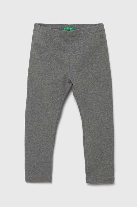 Дитячі легінси United Colors of Benetton колір сірий однотонні (3388310)