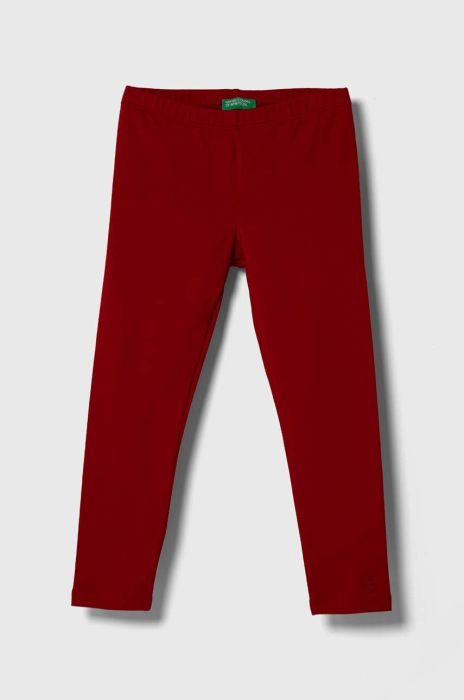 Дитячі легінси United Colors of Benetton колір червоний однотонні (3394518)