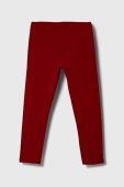Дитячі легінси United Colors of Benetton колір червоний однотонні (3394518)