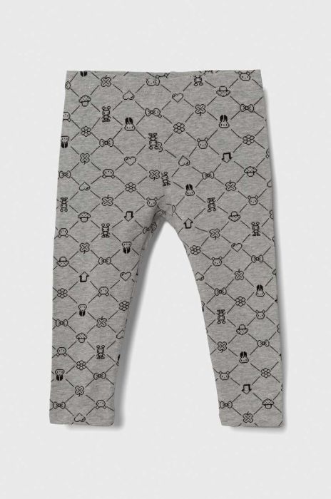 Дитячі легінси United Colors of Benetton колір сірий візерунок (3394522)