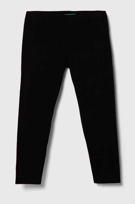 Дитячі легінси United Colors of Benetton колір чорний однотонні (3415896)